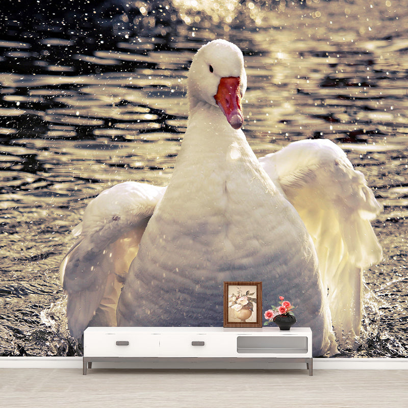 Customized Goose Wall Mural Contemporary Photography for Bedroom Living Room