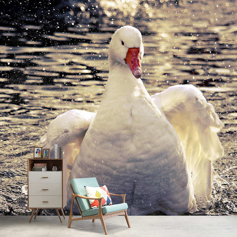 Customized Goose Wall Mural Contemporary Photography for Bedroom Living Room