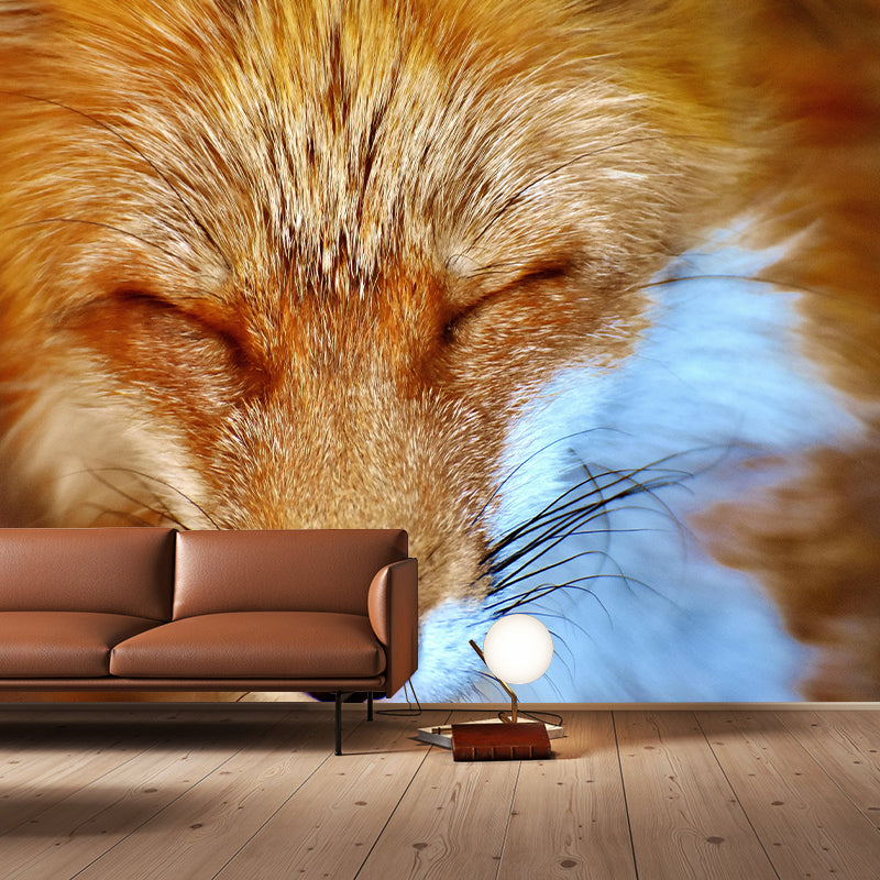 Photography Wild Animal Fox Mural Wallpaper Environment Friendly for Living Room
