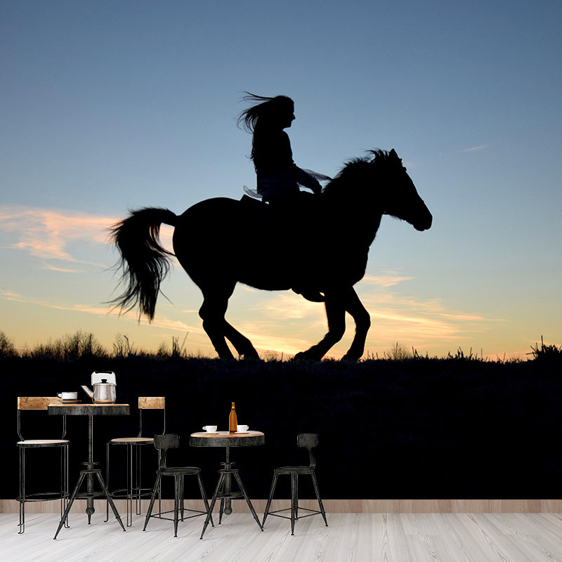 Photography Animal Horse Mural Wallpaper Environment Friendly for Living Room