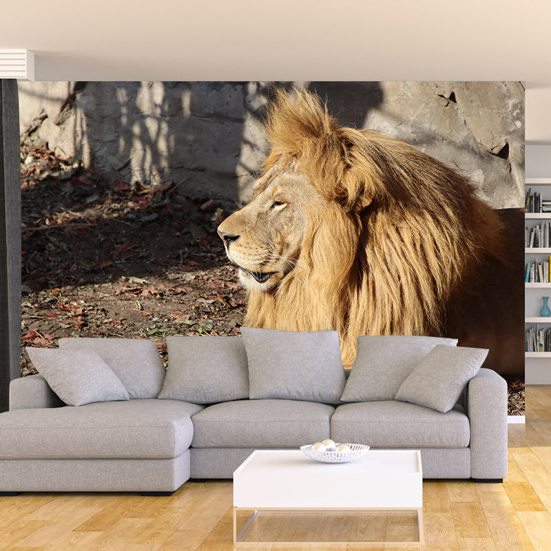 Customized Lion Mural Contemporary Photography for Bedroom Living Room