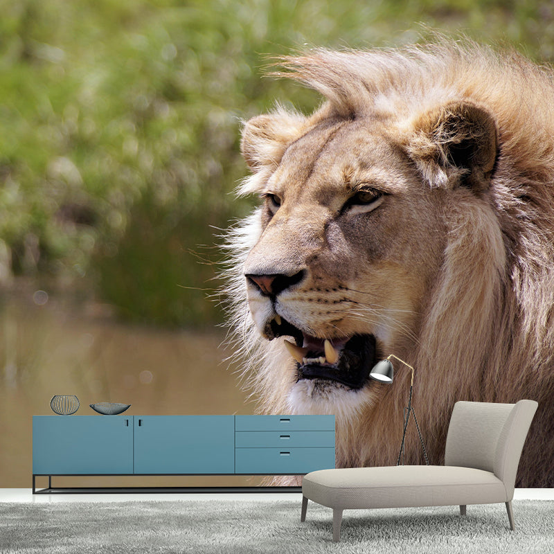 Customized Lion Mural Contemporary Photography for Bedroom Living Room