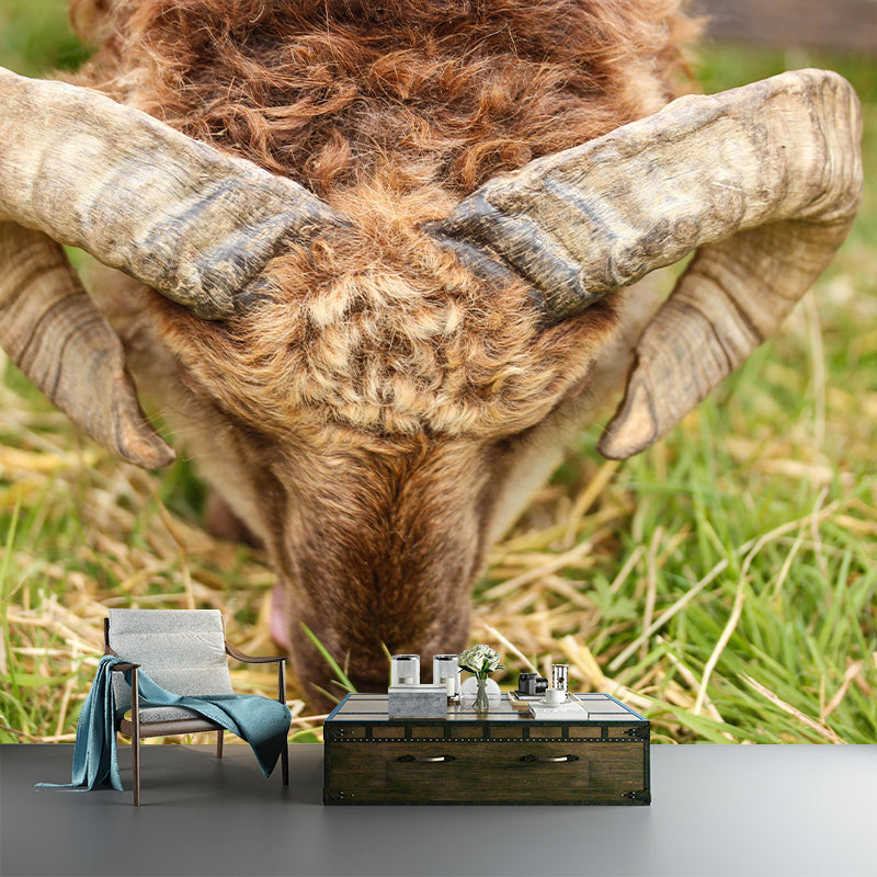 Photography Animal Sheep Mural Wallpaper Environment Friendly for Living Room