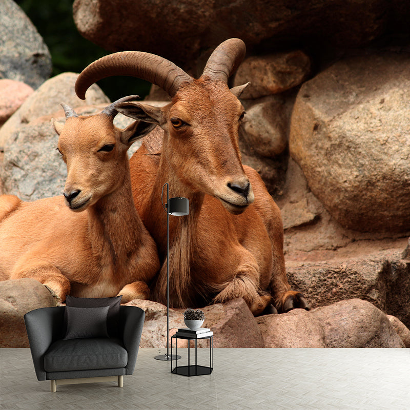 Photography Animal Sheep Mural Wallpaper Environment Friendly for Living Room