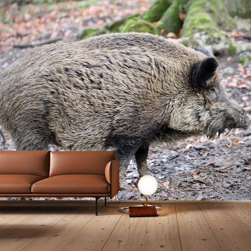 Customized Lion Wall Mural Contemporary Photography for Bedroom Living Room