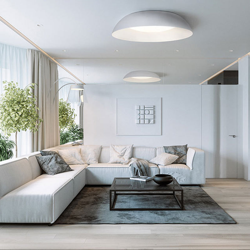 Modern Simplicity LED Flush Mount Aluminium Circular Ceiling Light with Acrylic Shade