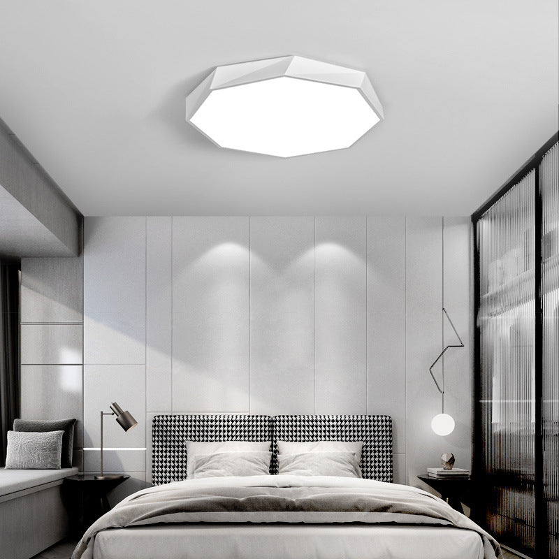 Round Shade 1-Light Flush Mount Nordic Flush Mount Ceiling Lighting Fixture for Bedroom