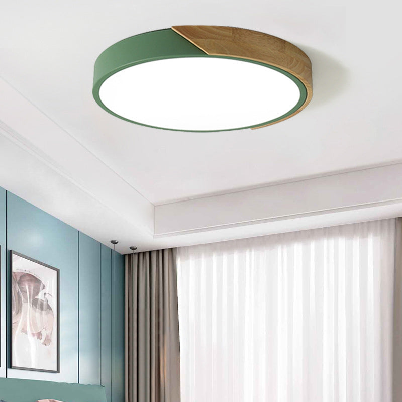 Ronde schaduw enkel licht inbouwarmatuur Nordic Macaroon inbouw plafondverlichtingsarmatuur