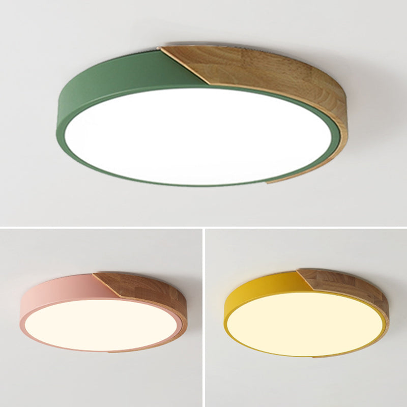 Ronde schaduw enkel licht inbouwarmatuur Nordic Macaroon inbouw plafondverlichtingsarmatuur