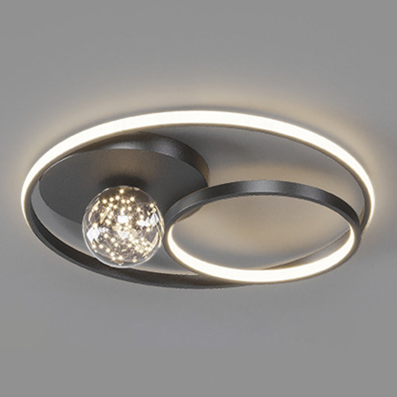 Luminaire de plafond encastré à abat-jour rond multi-lumières de style moderne
