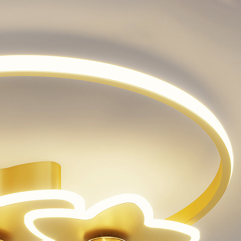 Round Shade 3-Lights Flush Mount Modern Style Flush Mount Ceiling Lighting Fixture
