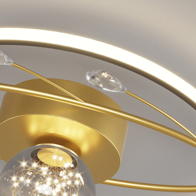 Multi-lights Multi-lights Flush mount moderno estilo de iluminación de techo de montaje en oro