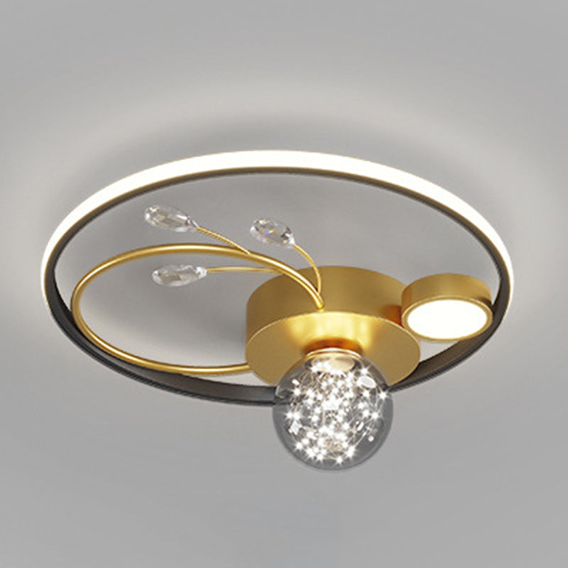 Multi-lights Multi-lights Flush mount moderno estilo de iluminación de techo de montaje en oro