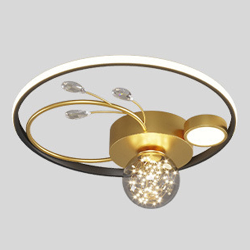 Multi-lights Multi-lights Flush mount moderno estilo de iluminación de techo de montaje en oro