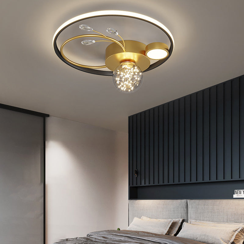 Multi-lights Multi-lights Flush mount moderno estilo de iluminación de techo de montaje en oro