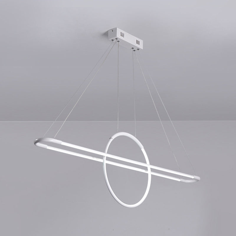 Geometric Island Light Modern Kitchen Island Lighting Metal 2 Light Island Ceiling Light