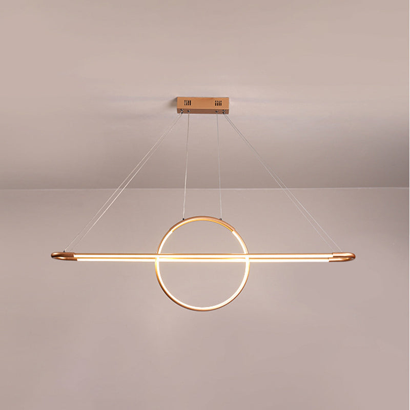 Geometric Island Light Modern Kitchen Island Lighting Metal 2 Light Island Ceiling Light