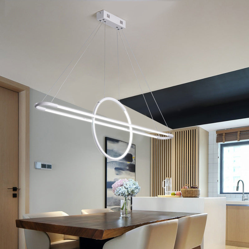 Geometric Island Light Modern Kitchen Island Lighting Metal 2 Light Island Ceiling Light