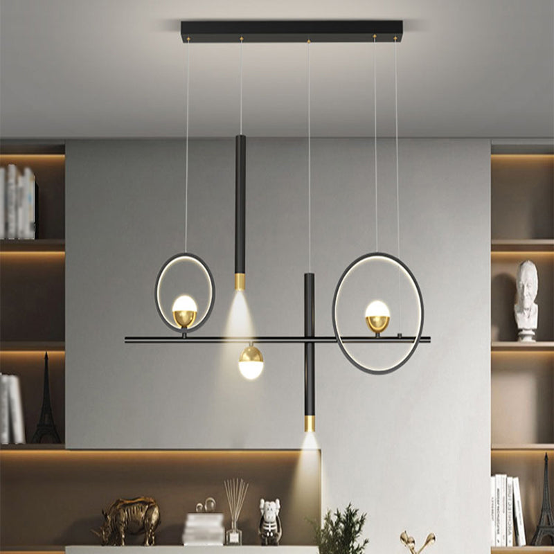 Nordic Characteristic Simple Modern Light Luxury Style LED Island Chandelier Light for Dining Room