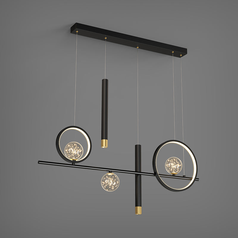 Nordic Characteristic Simple Modern Light Luxury Style LED Island Chandelier Light for Dining Room