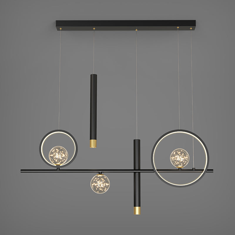 Nordic Characteristic Simple Modern Light Luxury Style LED Island Chandelier Light for Dining Room