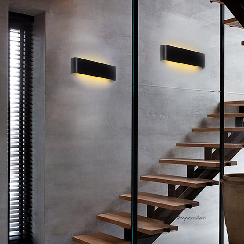 Modern Luxury Simple StyleLine Shade Wall Sconce Metal 1 Light Sconces for Bedroom