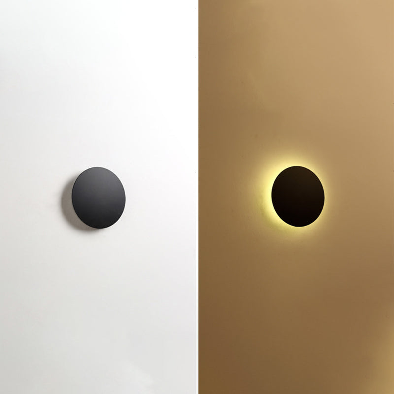 Nordic Creative Art SimpleStyle Round Shade Wall Sconce Metal 1 Light Sconces for Bedroom.