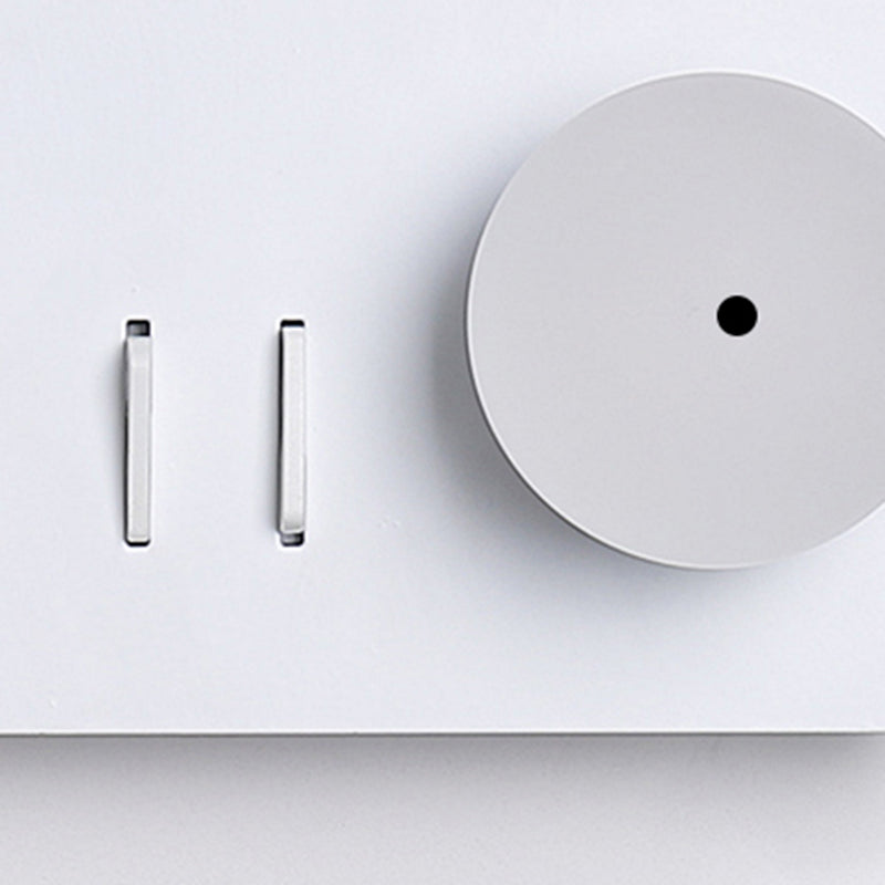 Lampada a parete in metallo moderno a parete in metallo bianco a 2 luci luci rettangolari di scarico rettangolare