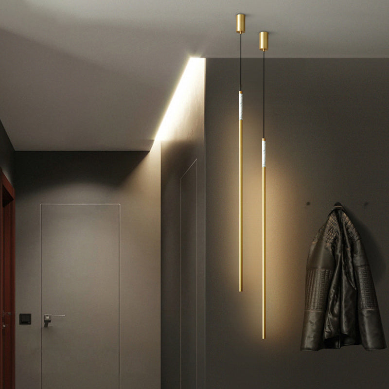 Pendre de style simple moderne Cuivre 1 éclairage léger pour le chevet ou salon