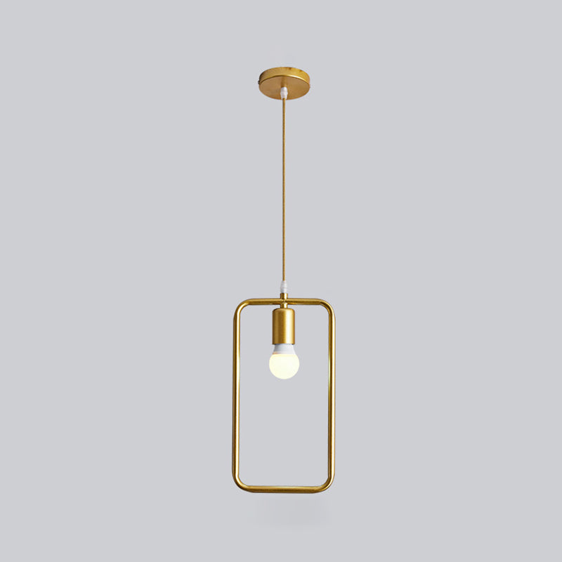 Moderner einfacher Stil mehrere Formen Anhänger Iron 1 Light Anhänger in Golden for Wheel Shop