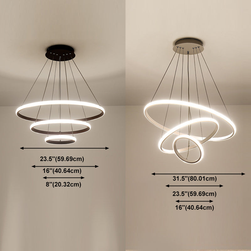 Lampadario contemporaneo a 3 lampadario circolare di lampadario ristorante il lampadario appeso