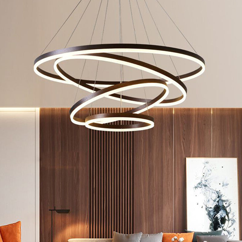 Lampadario circolare contemporaneo lampadario del ristorante il lampadario appeso con ombra acrilica