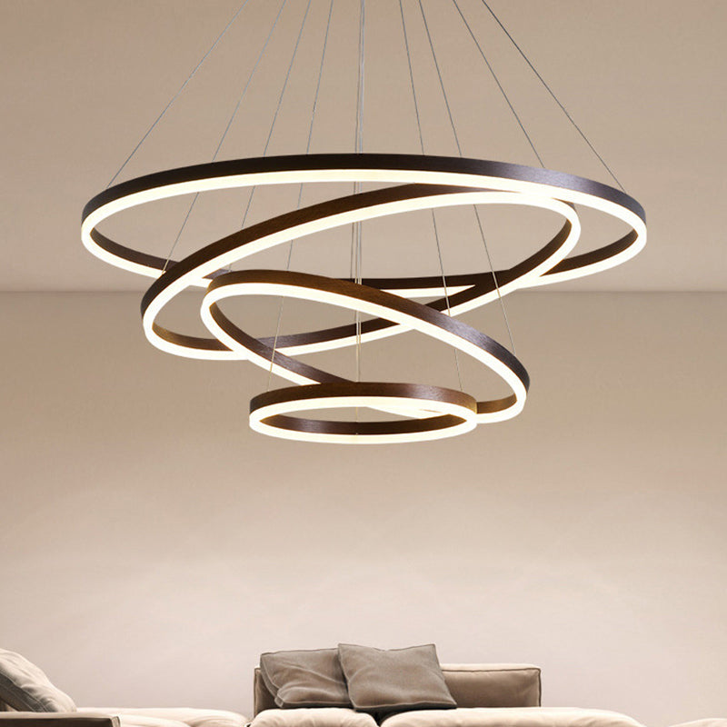 Lampadario circolare contemporaneo lampadario del ristorante il lampadario appeso con ombra acrilica