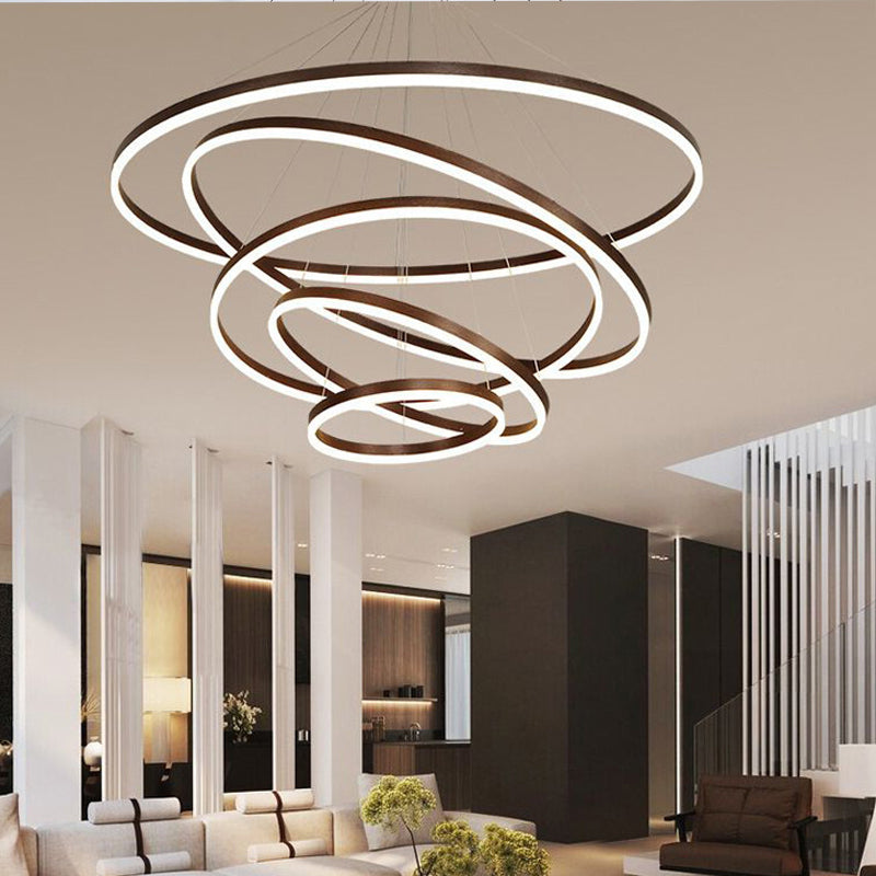 Lampadario circolare contemporaneo lampadario del ristorante il lampadario appeso con ombra acrilica