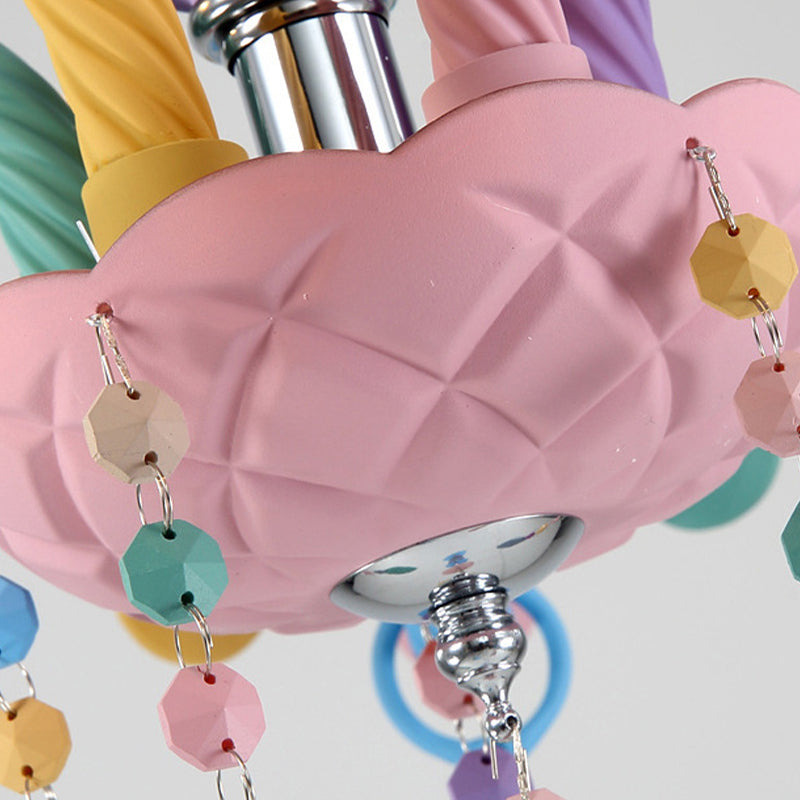 Moderne macaron kaarsenkroonluchter hanger licht metaalhangende hanglampen voor restaurant