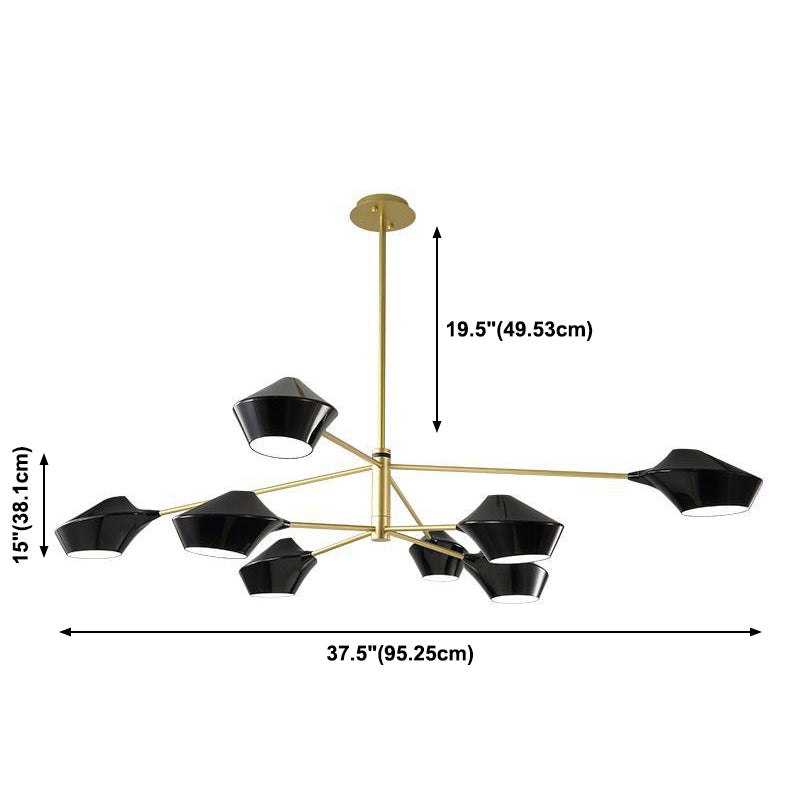 8 Hoofd Postmodern Special Chandelier Light Warmtures Restaurant Hangende kroonluchter voor zitkamer