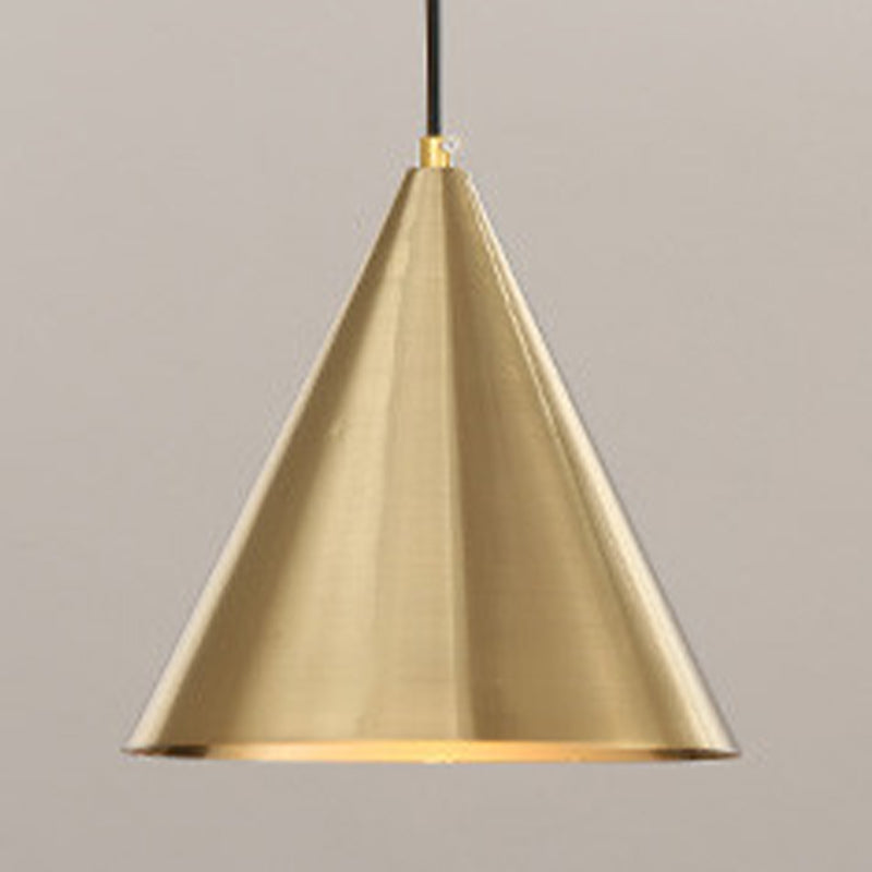 Anhänger Beleuchtungskörper Moderne 1-Licht-Gold-Federlampe mit Metallschatten