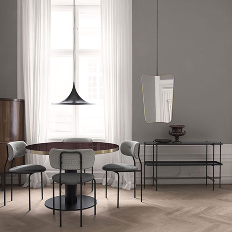 Accesorios de iluminación colgante de trompeta Lámpara de suspensión moderna de 1 luces con sombra de metal