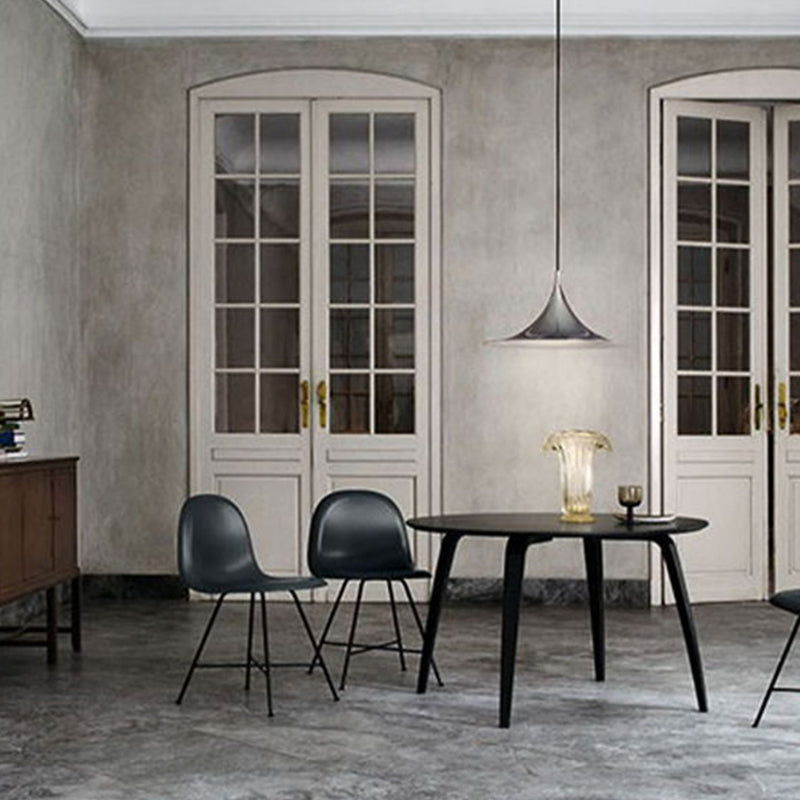 Accesorios de iluminación colgante de trompeta Lámpara de suspensión moderna de 1 luces con sombra de metal