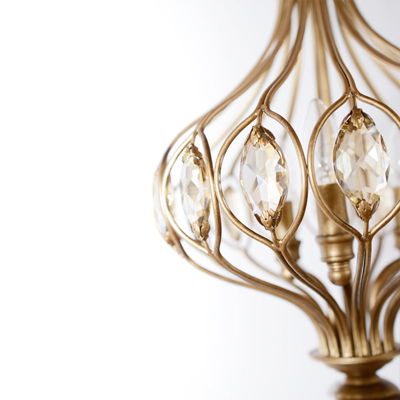 Gang hängende hängende leichte minimalistische goldene Anhänger Lichtkit mit runden Kristallschatten