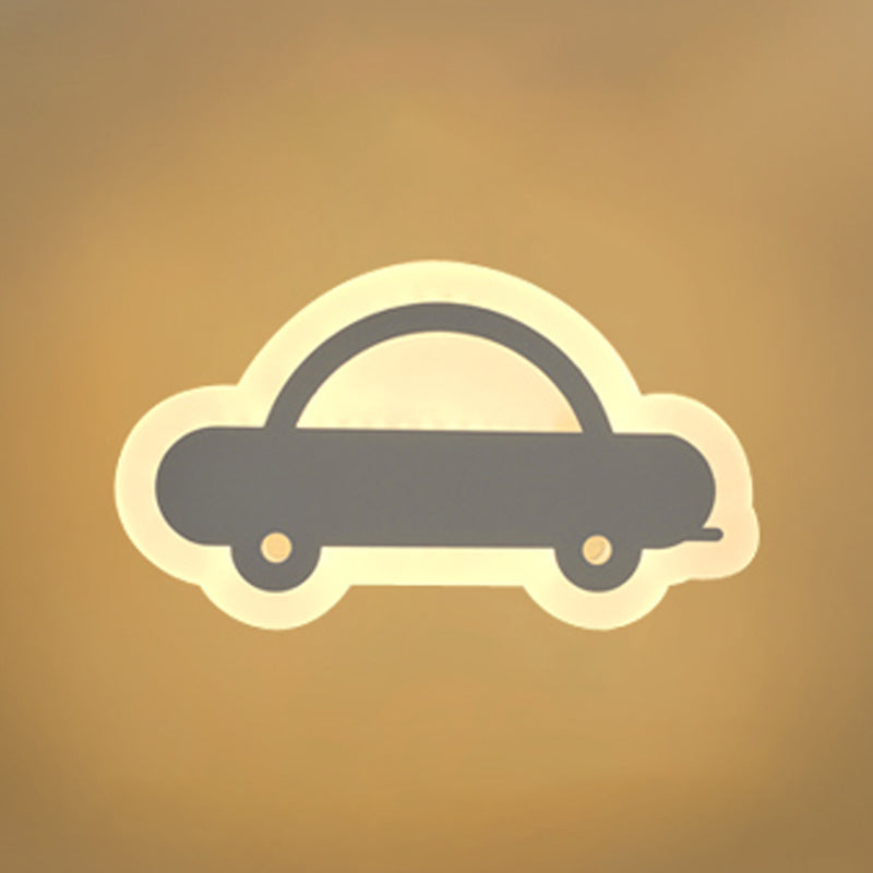 Metalen SCONCE LICHT CARToon -vormige wandbevestiging Lichtbeveiliging voor slaapkamerfoyer