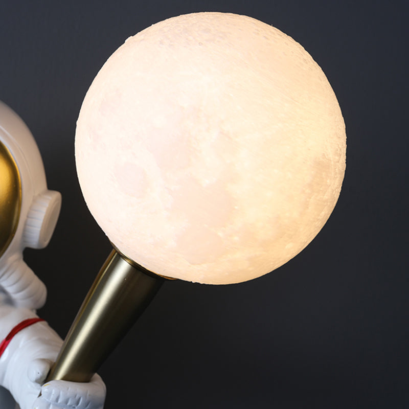 Kinderen Astronaut -vormige wandlampjes Slaapkamer Wandbevestiging Lichtmontage