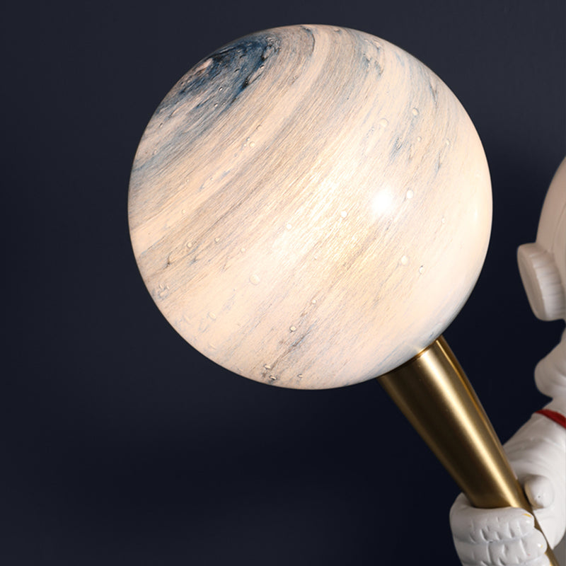 Kinderen Astronaut -vormige wandlampjes Slaapkamer Wandbevestiging Lichtmontage