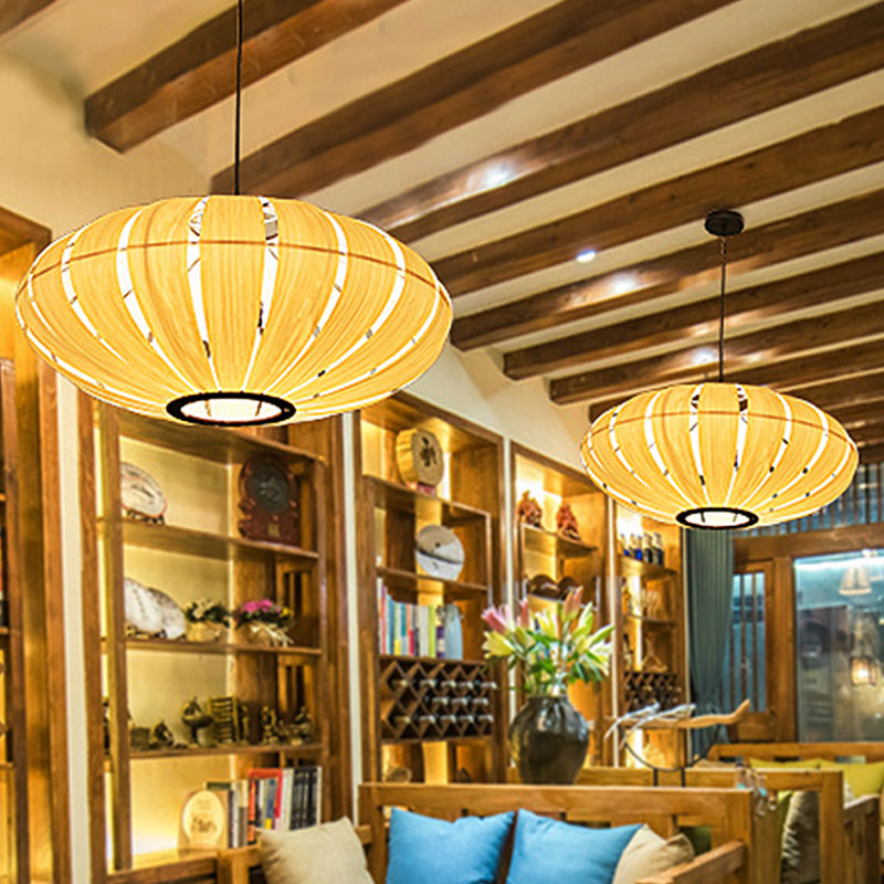 Lampadario giapponese lampadante lampadario in legno 3 teste sospeso di illuminazione a beige