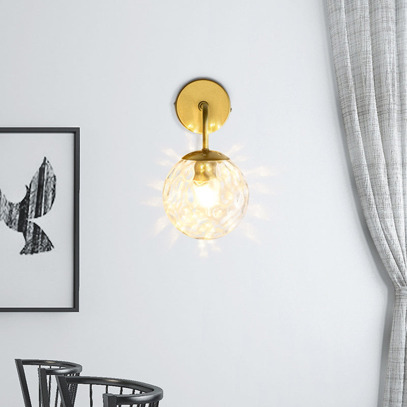 Kugelförmige Wandleuchte minimalist 1 helle Glaswandleuchten mit Arm