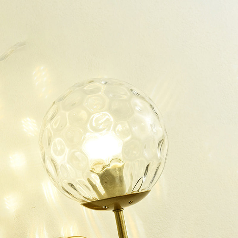 Kugelförmige Wandleuchte minimalist 1 helle Glaswandleuchten mit Arm