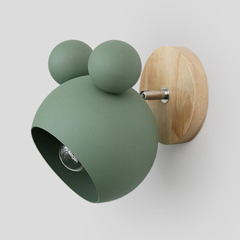 Moderner Stil Wandleuchter nordischer Metal -Maus -Mauskopf -Makkaron -Wandleuchte für Bett