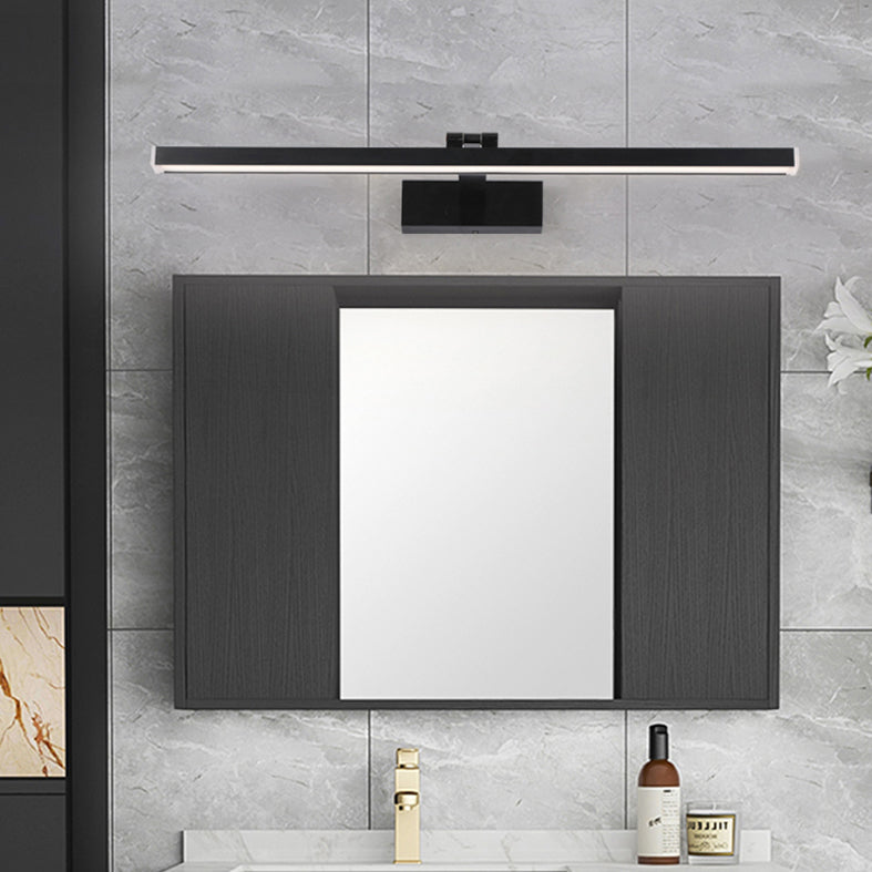 Black Elongated Wall Mounted Lamp Simplicity Style LED Metal Wall Sconce Lighting