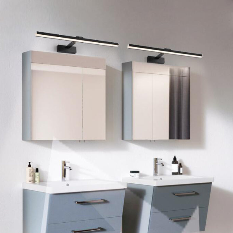 Black Elongated Wall Mounted Lamp Simplicity Style LED Metal Wall Sconce Lighting