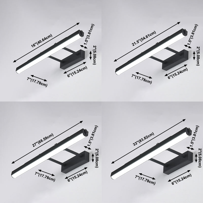 Modern Simplicity Intelligent Sensor Lighting Fixture for Bathroom Powder Room Washroom